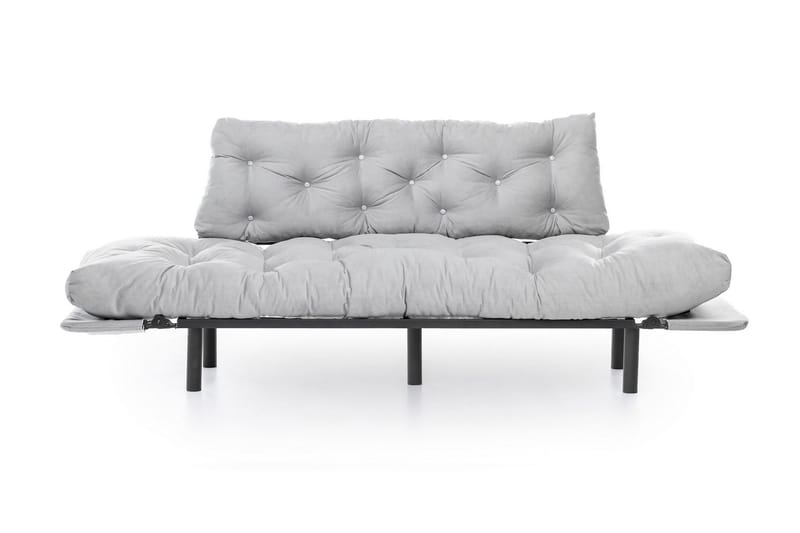 Mezonzo 3-seter Sovesofa Utfellbar 70x225 cm i Stoff - Grå - Møbler - Sofaer - Sovesofaer - 3 seters sovesofa