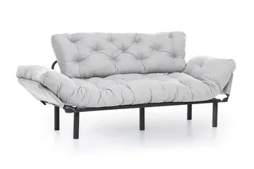 Mezonzo 3-seter Sovesofa Utfellbar 70x225 cm i Stoff - Grå - Møbler - Sofaer - Sovesofaer - 3 seters sovesofa
