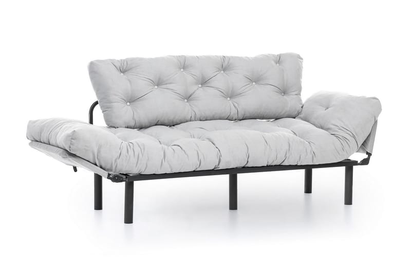 Mezonzo 3-seter Sovesofa Utfellbar 70x225 cm i Stoff - Grå - Møbler - Sofaer - Sovesofaer - 3 seters sovesofa