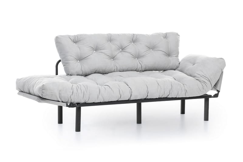 Mezonzo 3-seter Sovesofa Utfellbar 70x225 cm i Stoff - Grå - Møbler - Sofaer - Sovesofaer - 3 seters sovesofa