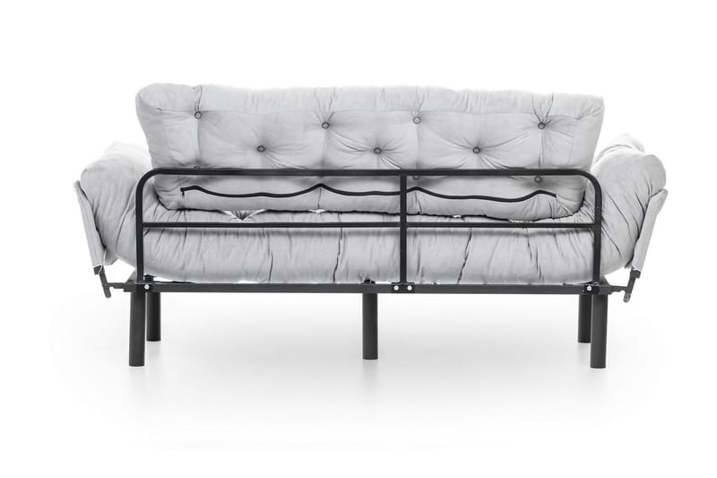 Mezonzo 3-seter Sovesofa Utfellbar 70x225 cm i Stoff - Grå - Møbler - Sofaer - Sovesofaer - 3 seters sovesofa