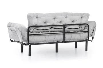 Mezonzo 3-seter Sovesofa Utfellbar 70x225 cm i Stoff - Grå - Møbler - Sofaer - Sovesofaer - 3 seters sovesofa