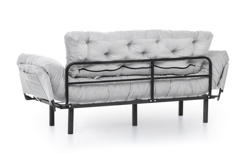 Mezonzo 3-seter Sovesofa Utfellbar 70x225 cm i Stoff - Grå - Møbler - Sofaer - Sovesofaer - 3 seters sovesofa