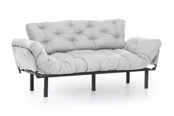 Mezonzo 3-seter Sovesofa Utfellbar 70x225 cm i Stoff - Grå - Møbler - Sofaer - Sovesofaer - 3 seters sovesofa