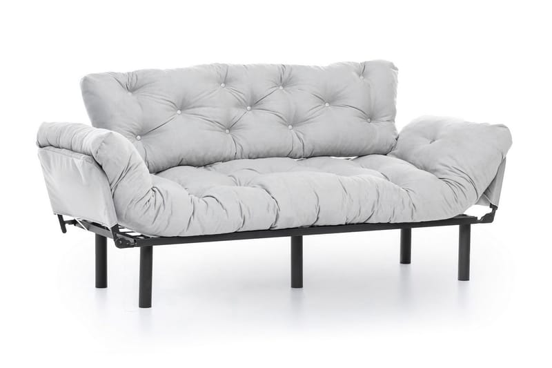 Mezonzo 3-seter Sovesofa Utfellbar 70x225 cm i Stoff - Grå - Møbler - Sofaer - Sovesofaer - 3 seters sovesofa