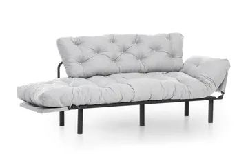 Mezonzo 3-seter Sovesofa Utfellbar 70x225 cm i Stoff - Grå - Møbler - Sofaer - Sovesofaer - 3 seters sovesofa