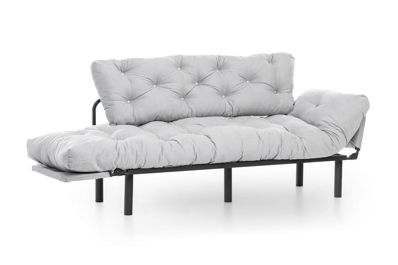 Mezonzo 3-seter Sovesofa Utfellbar 70x225 cm i Stoff - Grå - Møbler - Sofaer - Sovesofaer - 3 seters sovesofa