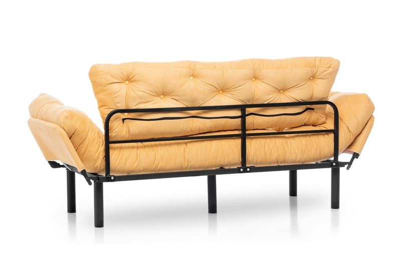 Mezonzo 3-seter Sovesofa Utfellbar 70x225 cm i Stoff - Gul - Møbler - Sofaer - Sovesofaer - 3 seters sovesofa