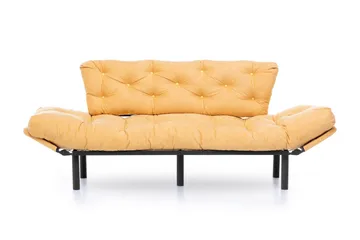 Mezonzo 3-seter Sovesofa Utfellbar 70x225 cm i Stoff - Gul - Møbler - Sofaer - Sovesofaer - 3 seters sovesofa