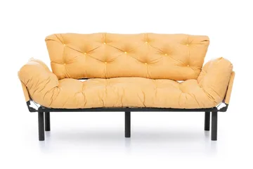Mezonzo 3-seter Sovesofa Utfellbar 70x225 cm i Stoff - Gul - Møbler - Sofaer - Sovesofaer - 3 seters sovesofa