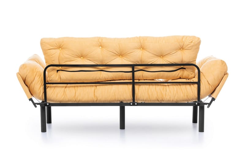 Mezonzo 3-seter Sovesofa Utfellbar 70x225 cm i Stoff - Gul - Møbler - Sofaer - Sovesofaer - 3 seters sovesofa