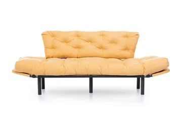 Mezonzo 3-seter Sovesofa Utfellbar 70x225 cm i Stoff - Gul - Møbler - Sofaer - Sovesofaer - 3 seters sovesofa