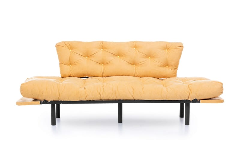 Mezonzo 3-seter Sovesofa Utfellbar 70x225 cm i Stoff - Gul - Møbler - Sofaer - Sovesofaer - 3 seters sovesofa