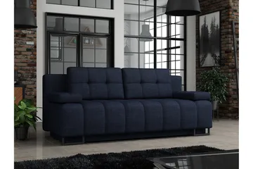 Morenia 3-seter Sammenleggbar Sovesofa 146x200 cm med Oppbevaring i Stoff - Blå - Møbler - Sofaer - Sovesofaer - 3 seters sovesofa