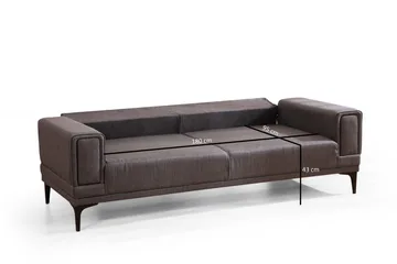 Naoko 3-seter Sovesofa - Mørkegrå - Møbler - Sofaer - Sovesofaer - 3 seters sovesofa