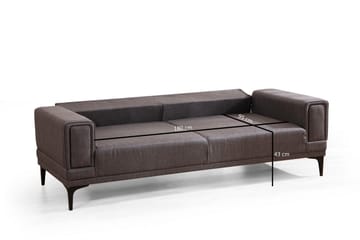 Naoko 3-seter Sovesofa - Mørkegrå - Møbler - Sofaer - Sovesofaer - 3 seters sovesofa