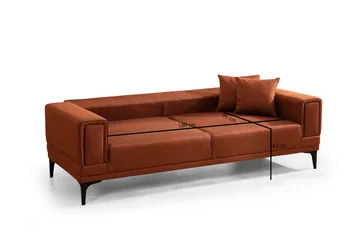 Naoko 3-seter Sovesofa - Rød - Møbler - Sofaer - Sovesofaer - 3 seters sovesofa