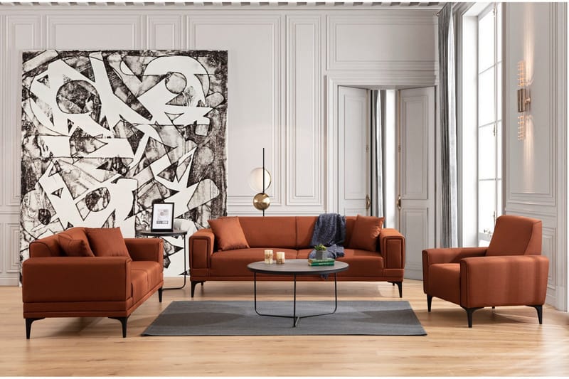 Naoko 3-seter Sovesofa - Rød - Møbler - Sofaer - Sovesofaer - 3 seters sovesofa