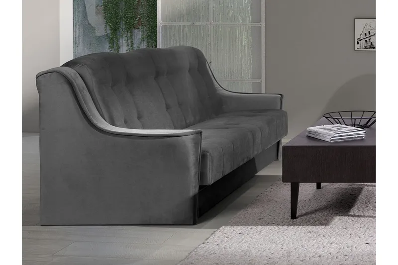 Niagara Sofa - Svart/Grå - Møbler - Sofaer - Sovesofaer - 3 seters sovesofa