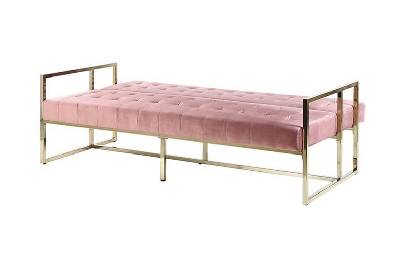 Ordsbo 3-seter Sovesofa - Fløyel / Rosa - Møbler - Sofaer - Sovesofaer - 3 seters sovesofa
