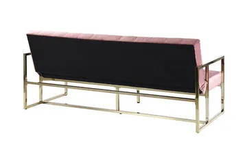 Ordsbo 3-seter Sovesofa - Fløyel / Rosa - Møbler - Sofaer - Sovesofaer - 3 seters sovesofa