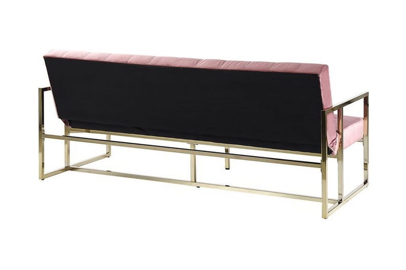 Ordsbo 3-seter Sovesofa - Fløyel / Rosa - Møbler - Sofaer - Sovesofaer - 3 seters sovesofa