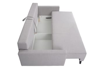 Oviedo 3-seter Sovesofa med Oppbevaring 95x215 cm i Stoff - Grå - Møbler - Sofaer - Sovesofaer - 3 seters sovesofa