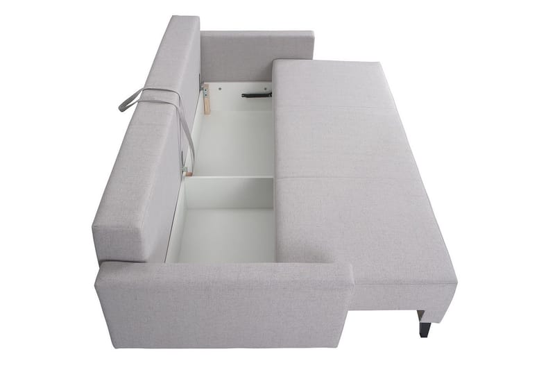 Oviedo 3-seter Sovesofa med Oppbevaring 95x215 cm i Stoff - Grå - Møbler - Sofaer - Sovesofaer - 3 seters sovesofa