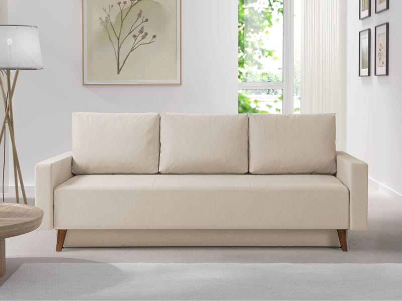 3-seters sovesofa OVIEDO Verita 03 - Beige - Møbler - Sofaer - Sovesofaer - 3 seters sovesofa
