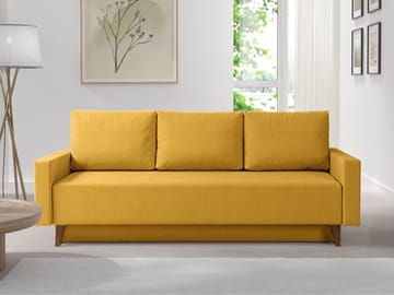 3-seters sovesofa OVIEDO Verita 53 - Gul - Møbler - Sofaer - Sovesofaer - 3 seters sovesofa