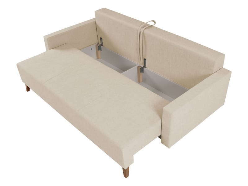 3-seters sovesofa OVIEDO Verita 53 - Gul - Møbler - Sofaer - Sovesofaer - 3 seters sovesofa
