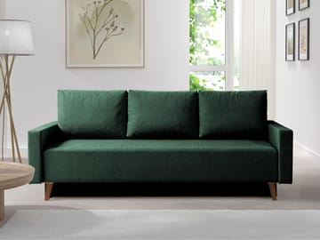3-seters sovesofa OVIEDO Verita 75 - Mørkegrønn - Møbler - Sofaer - Sovesofaer - 3 seters sovesofa