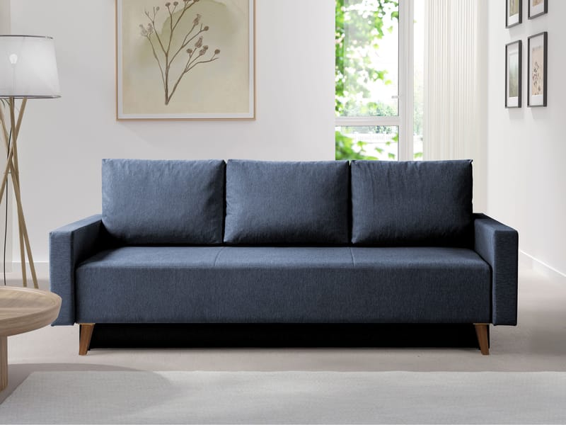 3-seters sovesofa OVIEDO Verita 76 - Blå - Møbler - Sofaer - Sovesofaer - 3 seters sovesofa