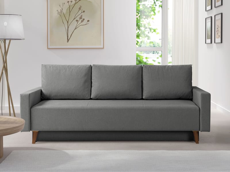 3-seters sovesofa OVIEDO Verita 88 - Grå - Møbler - Sofaer - Sovesofaer - 3 seters sovesofa