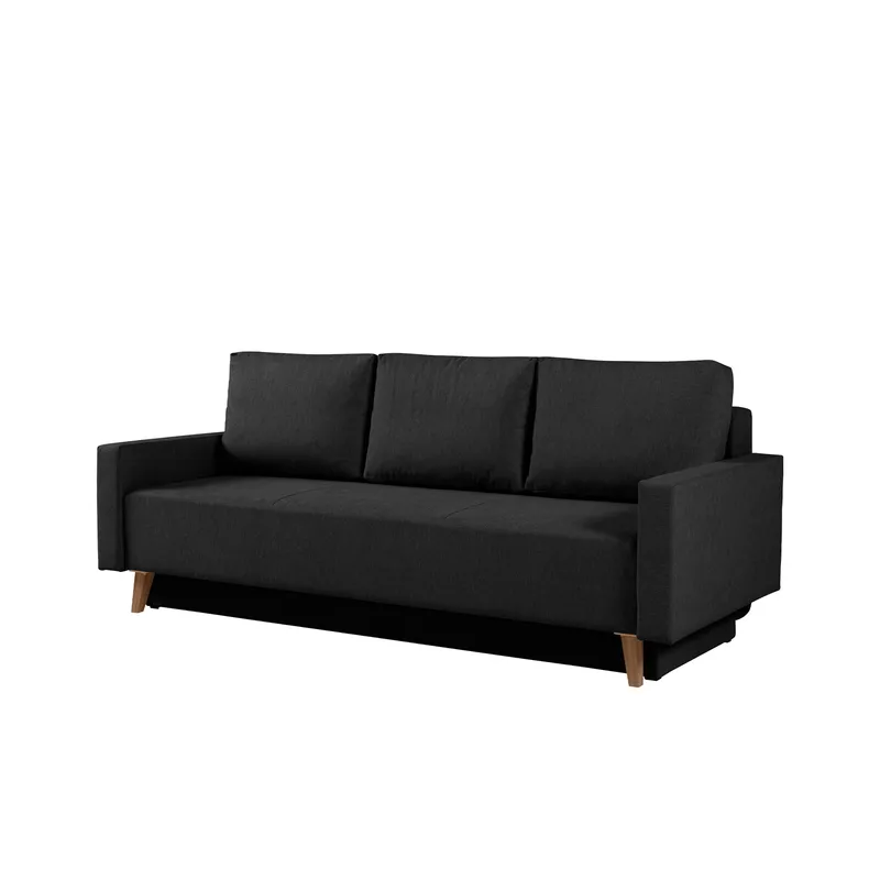 3-seters sovesofa OVIEDO Verita 98 - Svart - Møbler - Sofaer - Sovesofaer - 3 seters sovesofa