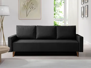 3-seters sovesofa OVIEDO Verita 98 - Svart - Møbler - Sofaer - Sovesofaer - 3 seters sovesofa