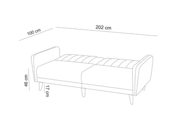 Pattyn Sovesofa 3-seter - Grå - Møbler - Sofaer - Sovesofaer - 3 seters sovesofa