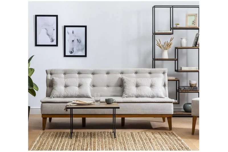 Raguel Sovesofa 3-seter - Beige - Møbler - Sofaer - Sovesofaer - 3 seters sovesofa