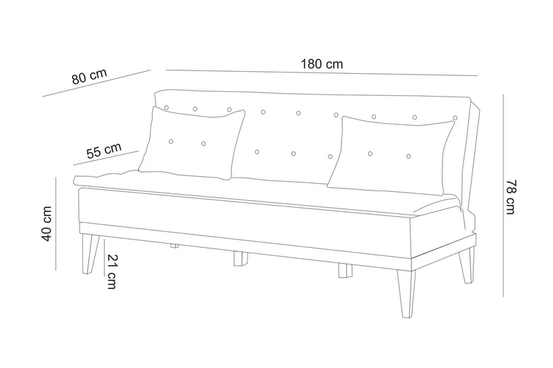 Raguel Sovesofa 3-seter - Beige - Møbler - Sofaer - Sovesofaer - 3 seters sovesofa