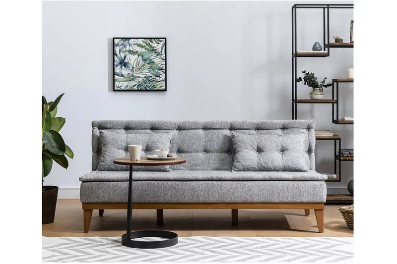 Raguel Sovesofa 3-seter - Grå - Møbler - Sofaer - Sovesofaer - 3 seters sovesofa