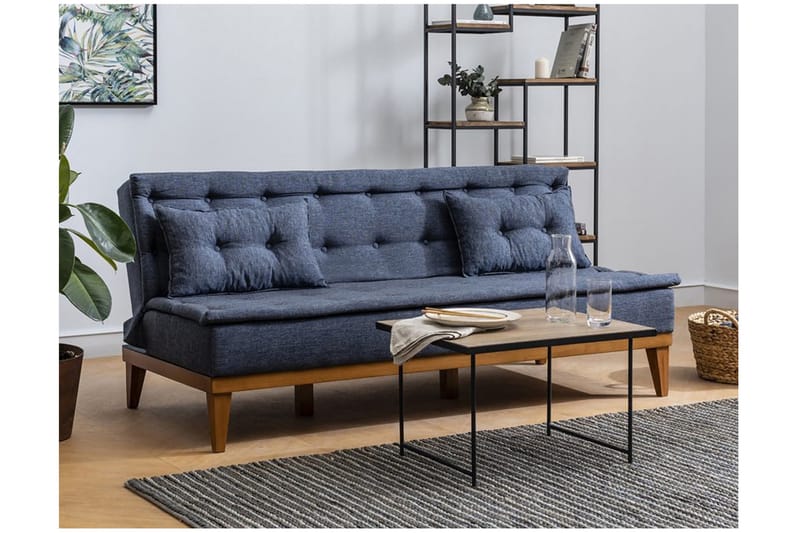 Raguel Sovesofa 3-seter - Mørkeblå - Møbler - Sofaer - Sovesofaer - 3 seters sovesofa