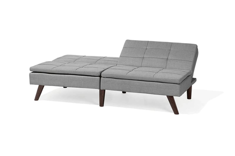 Ronne 2-seter Sengbar Rektangulær Sovesofa i Stoff med Trebein - Grå - Møbler - Sofaer - Sovesofaer - 3 seters sovesofa