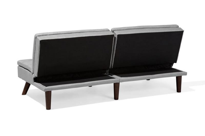 Ronne 2-seter Sengbar Rektangulær Sovesofa i Stoff med Trebein - Grå - Møbler - Sofaer - Sovesofaer - 3 seters sovesofa
