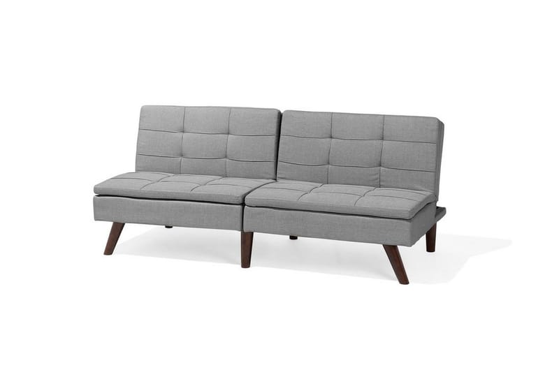 Ronne 2-seter Sengbar Rektangulær Sovesofa i Stoff med Trebein - Grå - Møbler - Sofaer - Sovesofaer - 3 seters sovesofa