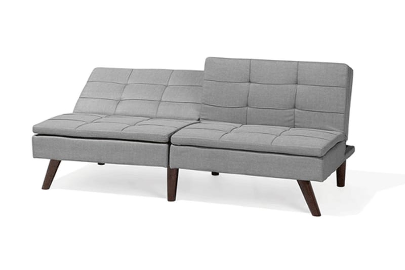 Ronne 2-seter Sengbar Rektangulær Sovesofa i Stoff med Trebein - Grå - Møbler - Sofaer - Sovesofaer - 3 seters sovesofa