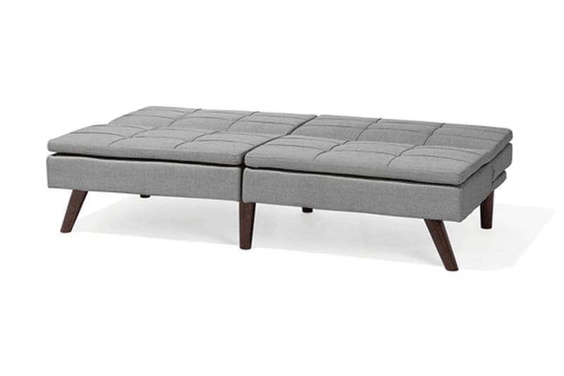 Ronne 2-seter Sengbar Rektangulær Sovesofa i Stoff med Trebein - Grå - Møbler - Sofaer - Sovesofaer - 3 seters sovesofa