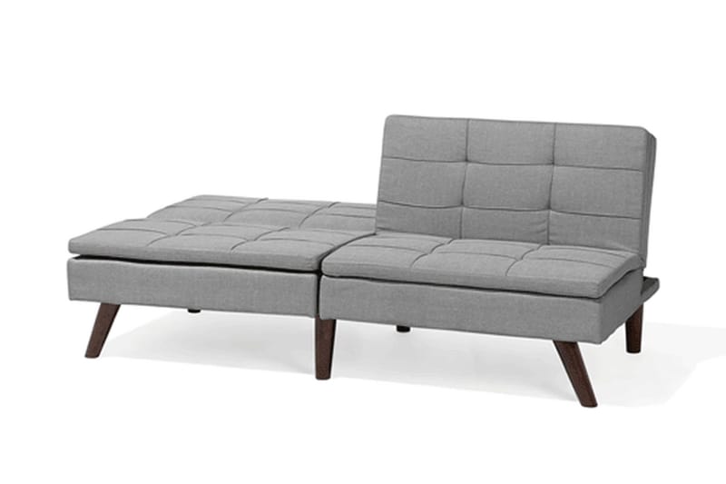 Ronne 2-seter Sengbar Rektangulær Sovesofa i Stoff med Trebein - Grå - Møbler - Sofaer - Sovesofaer - 3 seters sovesofa
