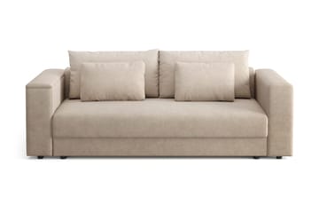 Rosenvind 3-seters sovesofa med oppbevaring beige kordfløyel Andrarum - Møbler - Sofaer - Sovesofaer - 3 seters sovesofa