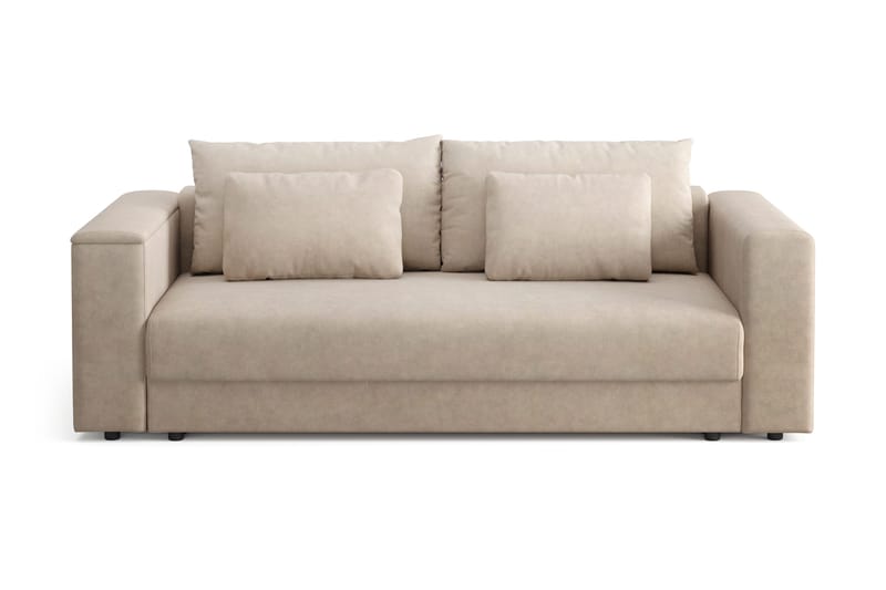 Rosenvind 3-seters sovesofa med oppbevaring beige kordfløyel Andrarum