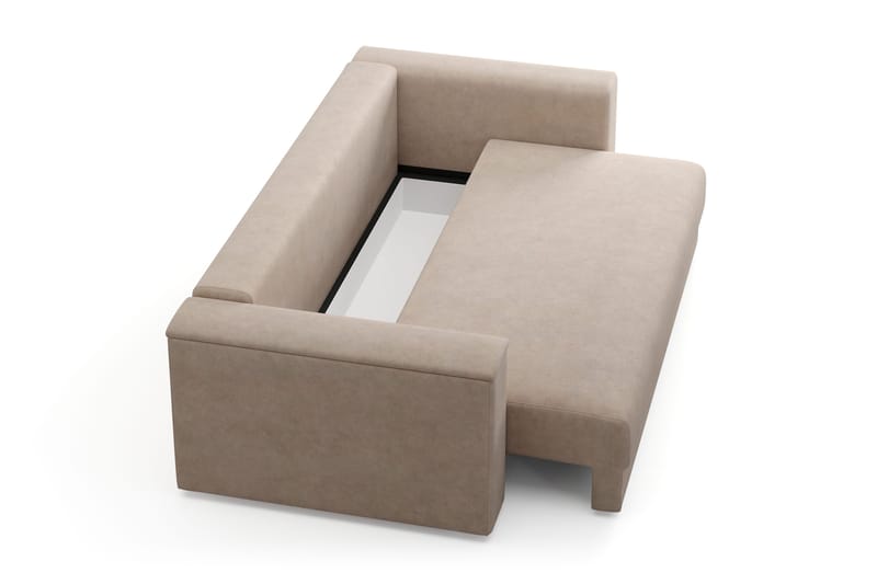 Rosenvind 3-seters sovesofa med oppbevaring beige kordfløyel Andrarum - Møbler - Sofaer - Sovesofaer - 3 seters sovesofa